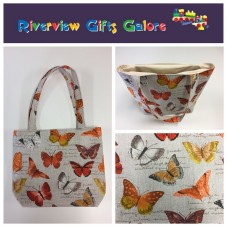 Medium Tote Bag - Orange Butterfly